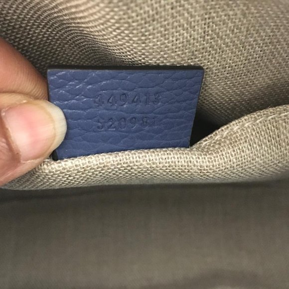 NWT Gucci Women's Camera Case Small Bree Monogram GG Shoulder Bag Beige/Blue - Picture 7 of 7